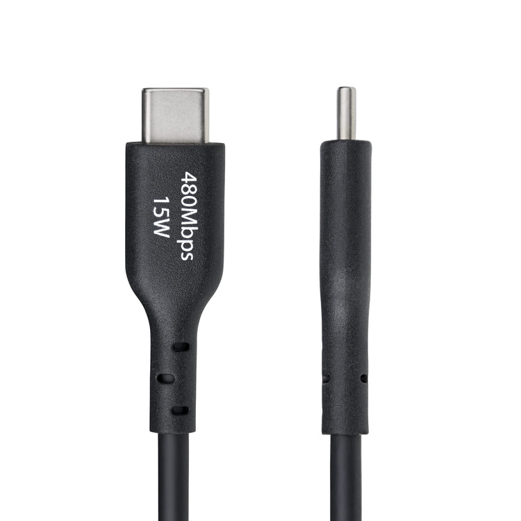 STARTECH USB cable USB 2.0 1,8 m USB A USB C 0,48 Gbit/s Black (USB2AC6FBKE) - Cartouches Certifiees