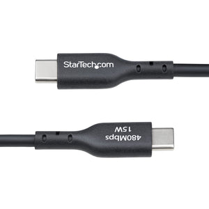 STARTECH USB cable USB 2.0 1,8 m USB A USB C 0,48 Gbit/s Black (USB2AC6FBKE) - Cartouches Certifiees