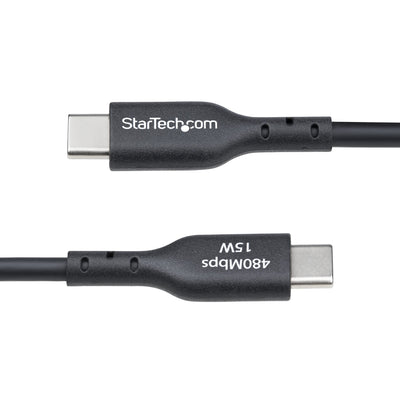 STARTECH USB cable USB 2.0 1,8 m USB A USB C 0,48 Gbit/s Black (USB2AC6FBKE) - Cartouches Certifiees