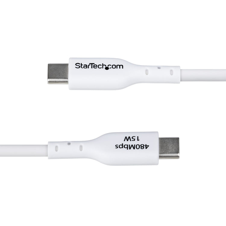 STARTECH USB cable USB 2.0 1,8 m USB A USB C 0,48 Gbit/s White (USB2AC6FWHE) - Cartouches Certifiees