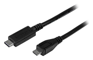 STARTECH USB cable USB 2.0 1 m USB C Micro-USB B 0,48 Gbit/s Black (USB2CUB1M) - Cartouches Certifiees