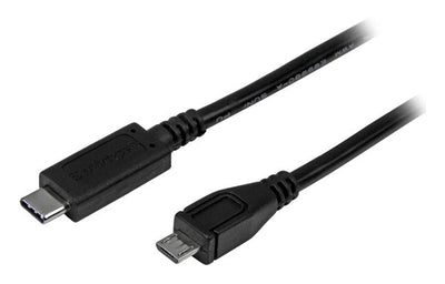 STARTECH USB cable USB 2.0 1 m USB C Micro-USB B 0,48 Gbit/s Black (USB2CUB1M) - Cartouches Certifiees