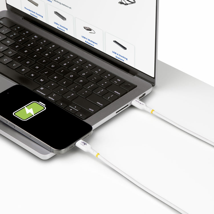 STARTECH USB cable USB 2.0 3,1 m USB C 0,48 Gbit/s 240 W White (USB2EPR10FW) - Cartouches Certifiees