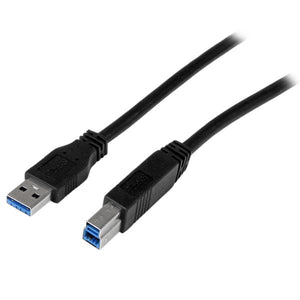 STARTECH USB cable USB 3.2 Gen 1 (3.1 Gen 1) 2 m USB A USB B 5 Gbit/s Black (USB3CAB2M) - Cartouches Certifiees