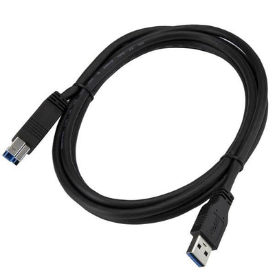 STARTECH USB cable USB 3.2 Gen 1 (3.1 Gen 1) 2 m USB A USB B 5 Gbit/s Black (USB3CAB2M) - Cartouches Certifiees