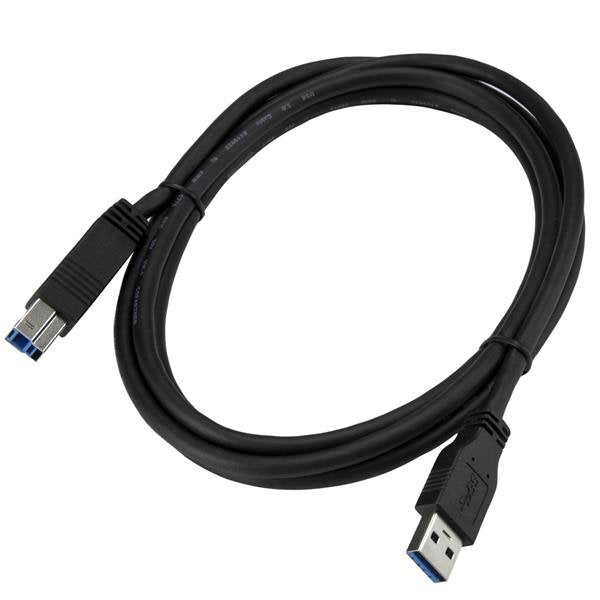 STARTECH USB cable USB 3.2 Gen 1 (3.1 Gen 1) 2 m USB A USB B 5 Gbit/s Black (USB3CAB2M) - Cartouches Certifiees