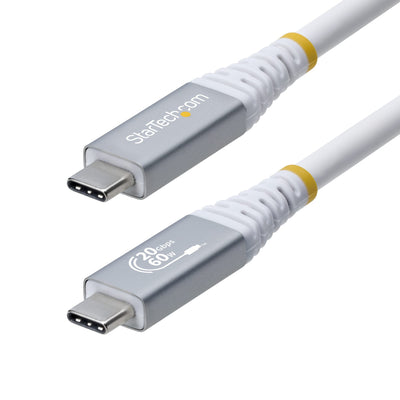 STARTECH USB cable USB4 Gen 2x2 3 m USB C 20 Gbit/s 60 W White (CC10FT20GUSB4CXW) - Cartouches Certifiees