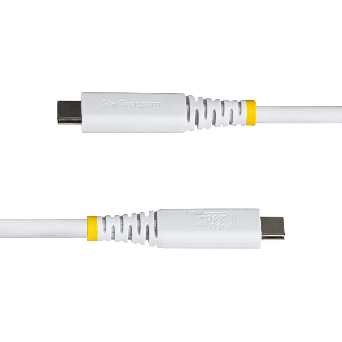 STARTECH USB cable USB4 Gen 3x2 0,5 m USB C 40 Gbit/s 240 W White (CC50CM40GUSB4TPW) - Cartouches Certifiees