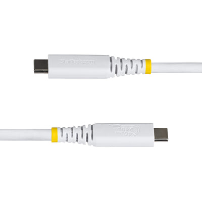 STARTECH USB cable USB4 Gen 3x2 0,5 m USB C 40 Gbit/s 240 W White (CC50CM40GUSB4TPW) - Cartouches Certifiees