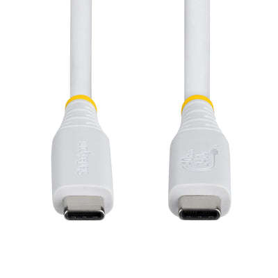STARTECH USB cable USB4 Gen 3x2 0,5 m USB C 40 Gbit/s 240 W White (CC50CM40GUSB4TPW) - Cartouches Certifiees