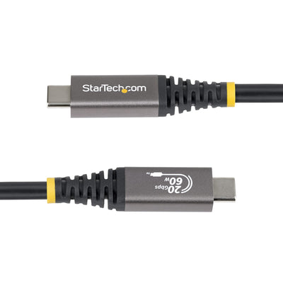 STARTECH USB cable USB4 Gen 3x2 3 m USB C 20 Gbit/s 60 W Black (CC10FT20GUSB4CX) - Cartouches Certifiees