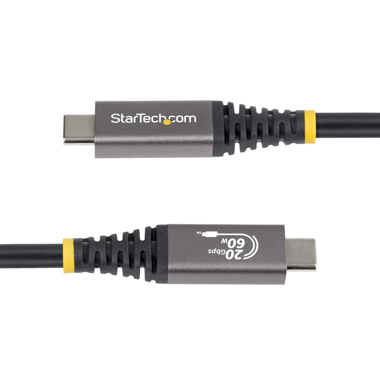 STARTECH USB cable USB4 Gen 3x2 3 m USB C 20 Gbit/s 60 W Black (CC10FT20GUSB4CX) - Cartouches Certifiees