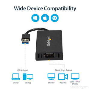 STARTECH USB graphics adapter 3840 x 2160 pixels Black (USB32DP4K) - Cartouches Certifiees