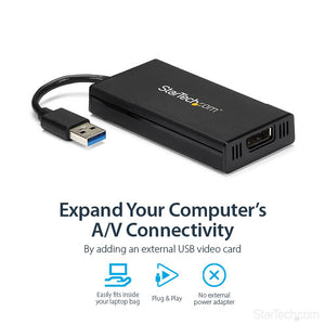 STARTECH USB graphics adapter 3840 x 2160 pixels Black (USB32DP4K) - Cartouches Certifiees