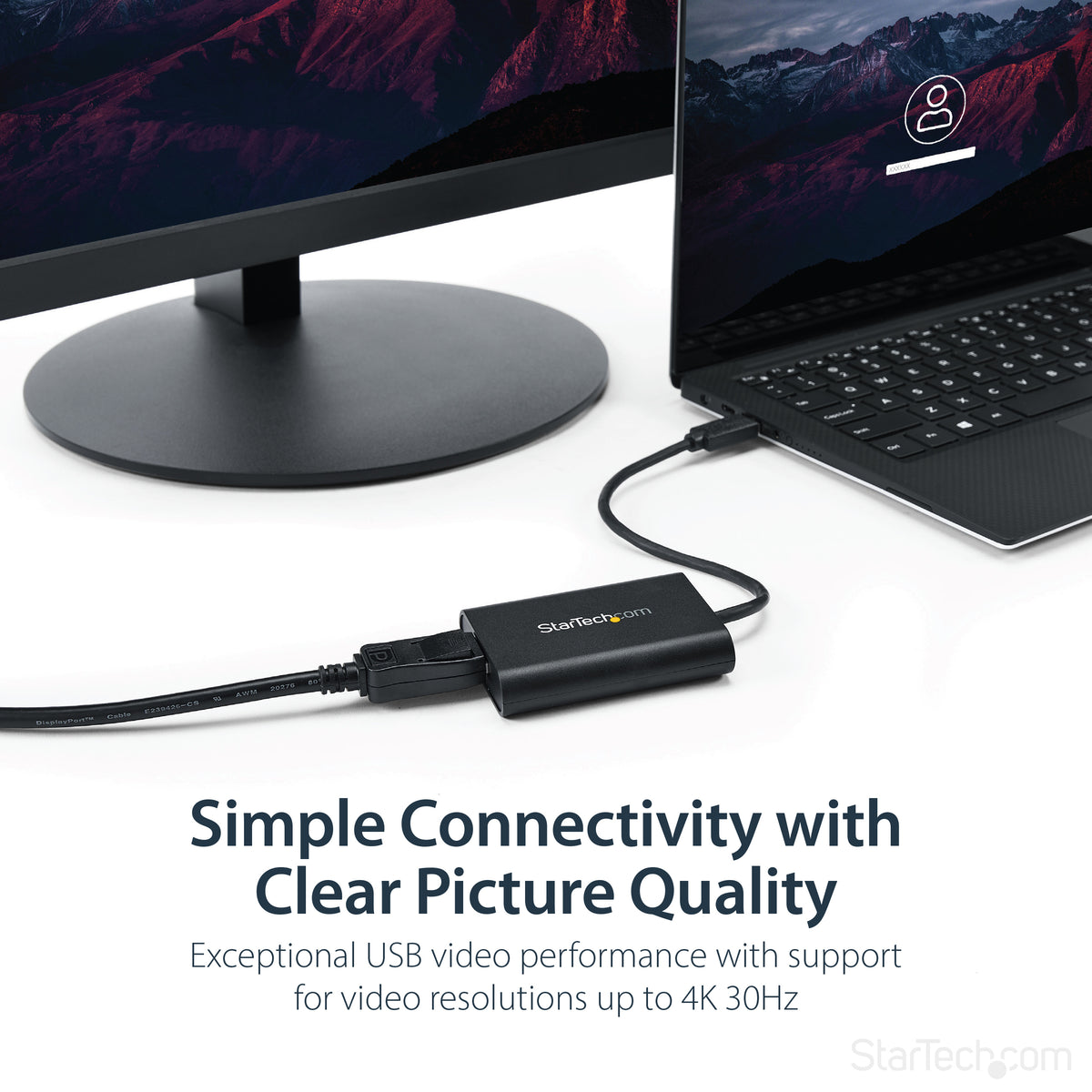 STARTECH USB graphics adapter 3840 x 2160 pixels Black (USB32DPES2) - Cartouches Certifiees