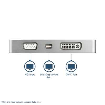 STARTECH USB graphics adapter 3840 x 2160 pixels Silver (CDPVGDVHDMDP) - Cartouches Certifiees