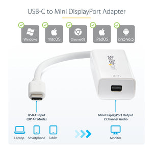 STARTECH USB graphics adapter 3840 x 2160 pixels White (CDP2MDP) - Cartouches Certifiees