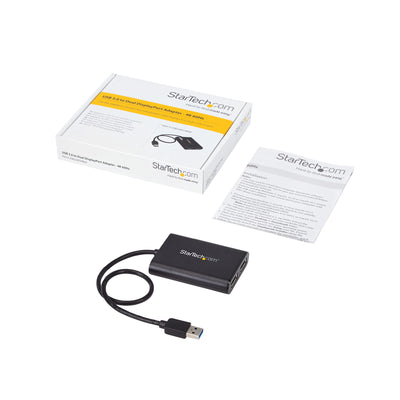 STARTECH USB graphics adapter 4096 x 2160 pixels Black (USB32DP24K60) - Cartouches Certifiees