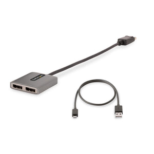 STARTECH video cable adapter 0,3 m DisplayPort 2 x DVI Grey (MST14DP122DP) - Cartouches Certifiees