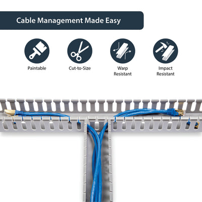 STARTECH Wiring Raceway/Duct Grey PVC (AD2X2) - Cartouches Certifiees
