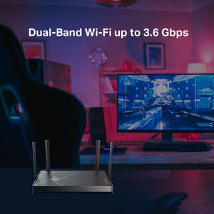 TP-LINK Archer BE3600 wireless router 2.5 Gigabit Ethernet Dual-band (2.4 GHz / 5 GHz) Black (ARCHER-BE3600) - Cartouches Certifiees