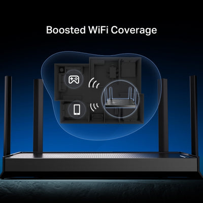 TP-LINK Archer BE3600 wireless router 2.5 Gigabit Ethernet Dual-band (2.4 GHz / 5 GHz) Black (ARCHER-BE3600) - Cartouches Certifiees