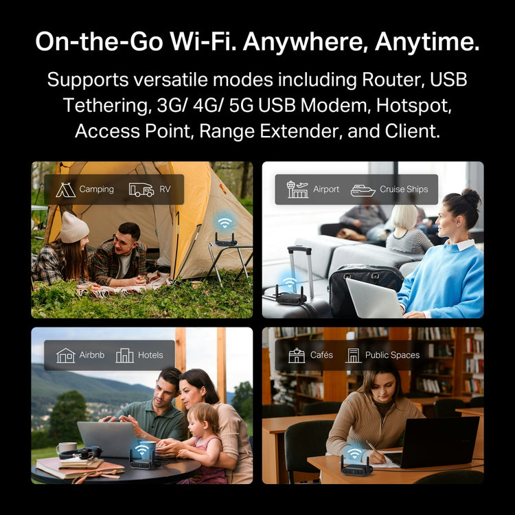 TP-LINK BE3600 Wi-Fi 7 wireless router 2.5 Gigabit Ethernet Dual-band (2.4 GHz / 5 GHz) Black (TL-WR3602BE) - Cartouches Certifiees