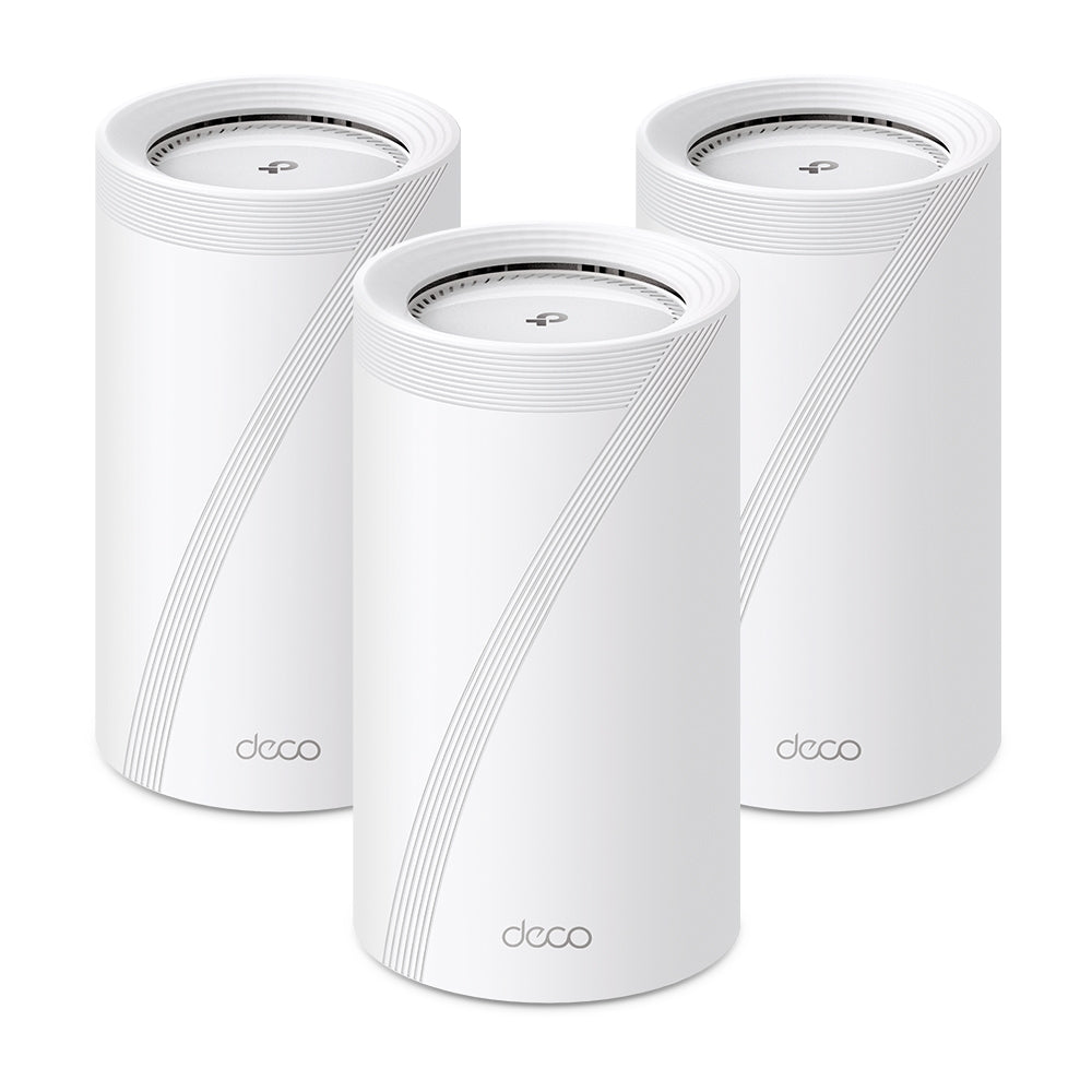 TP-LINK Deco BE85 (3-Pack) Tri-band (2.4 GHz / 5 GHz / 6 GHz) Wi-Fi 7 (802.11be) White 4 Internal (DECO BE85(3-PACK)) - Cartouches Certifiees