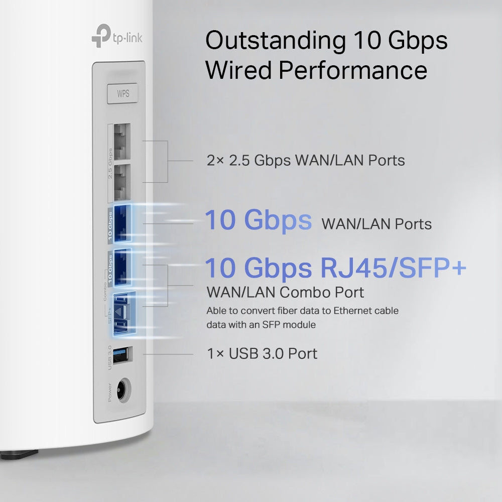 TP-LINK Deco BE85 (3-Pack) Tri-band (2.4 GHz / 5 GHz / 6 GHz) Wi-Fi 7 (802.11be) White 4 Internal (DECO BE85(3-PACK)) - Cartouches Certifiees