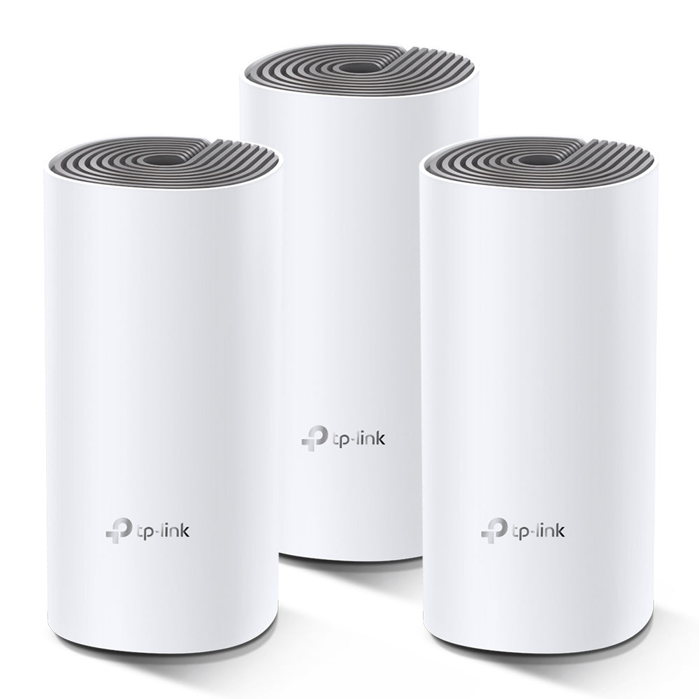 TP-LINK Deco E4 (3-pack) Dual-band (2.4 GHz / 5 GHz) Wi-Fi 5 (802.11ac) White, Grey 2 Internal (DECO-E4(3-PACK)) - Cartouches Certifiees