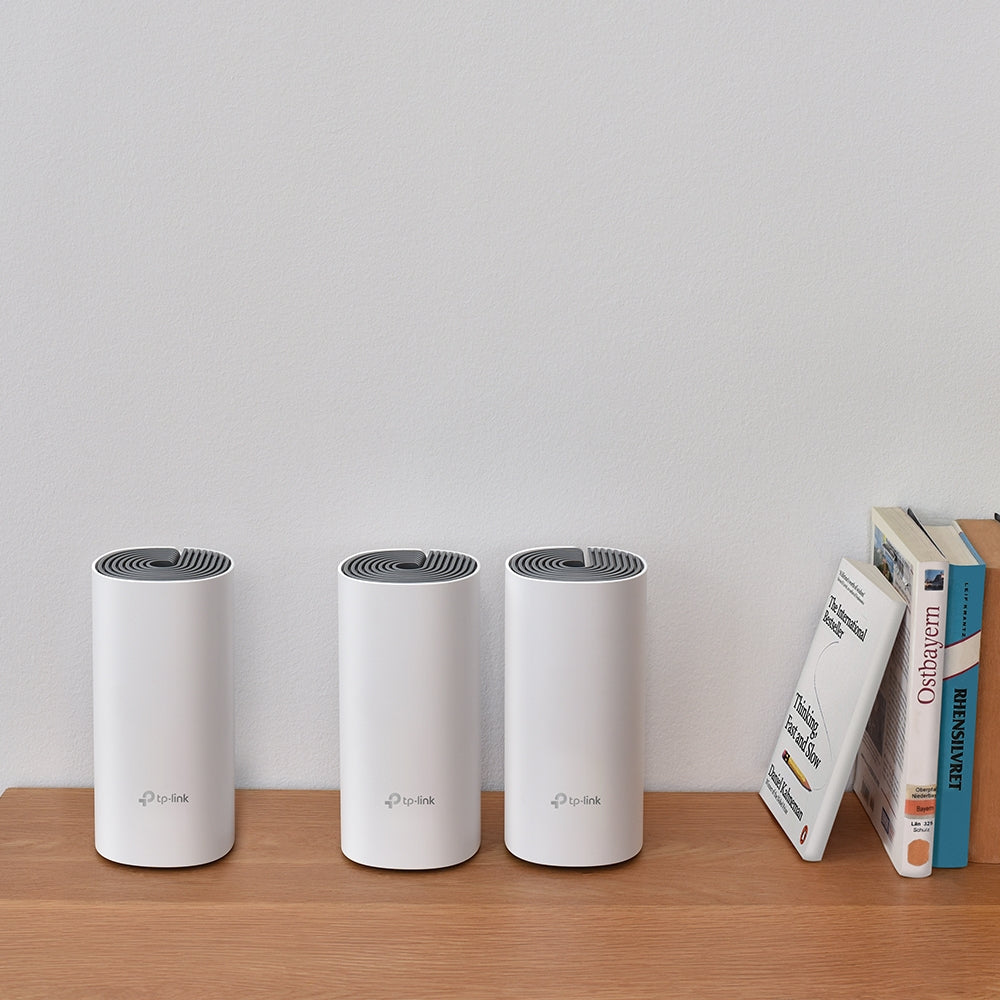 TP-LINK Deco E4 (3-pack) Dual-band (2.4 GHz / 5 GHz) Wi-Fi 5 (802.11ac) White, Grey 2 Internal (DECO-E4(3-PACK)) - Cartouches Certifiees