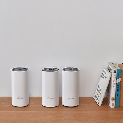 TP-LINK Deco E4 (3-pack) Dual-band (2.4 GHz / 5 GHz) Wi-Fi 5 (802.11ac) White, Grey 2 Internal (DECO-E4(3-PACK)) - Cartouches Certifiees