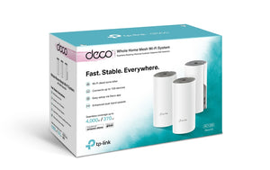 TP-LINK Deco E4 (3-pack) Dual-band (2.4 GHz / 5 GHz) Wi-Fi 5 (802.11ac) White, Grey 2 Internal (DECO-E4(3-PACK)) - Cartouches Certifiees