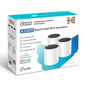 TP-LINK DECO X55 (3-Pack) Dual-band (2.4 GHz / 5 GHz) Wi-Fi 6 (802.11ax) White Internal (DECO-X55(3-PACK)) - Cartouches Certifiees