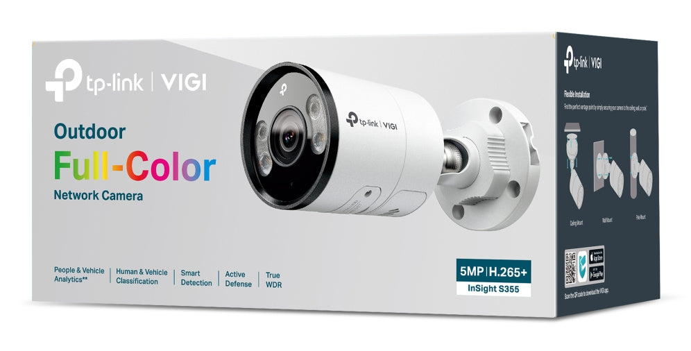 TP-LINK INSIGHT S355 Bullet IP security camera Outdoor 2880 x 1620 pixels Wall (INSIGHT S3552.8MM) - Cartouches Certifiees
