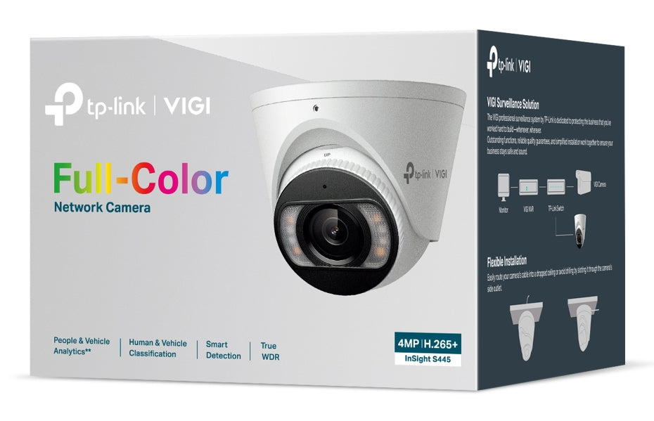 TP-LINK INSIGHT S445 Turret IP security camera Outdoor 2688 x 1520 pixels Ceiling (INSIGHT S445(4MM)) - Cartouches Certifiees