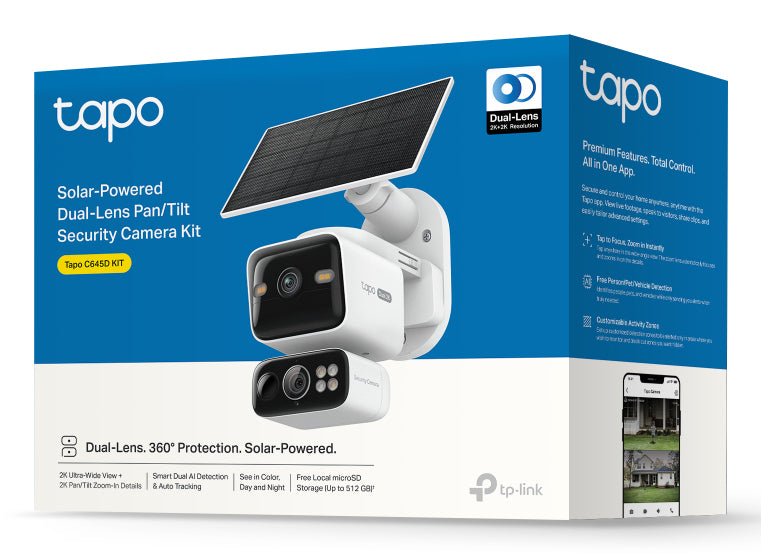 TP-LINK IP security camera Outdoor 2304 x 1296 pixels Ceiling/Wall/Pole (TAPO C645D KIT) - Cartouches Certifiees