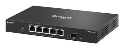 TP-LINK network switch Managed L2 2.5G Ethernet (100/1000/2500) Power over Ethernet (PoE) Desktop/Wall-Mounting Black (ES206XPP-M2) - Cartouches Certifiees