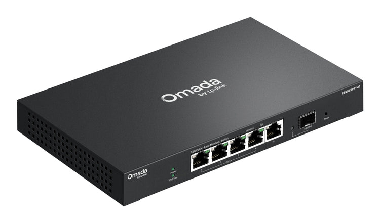 TP-LINK network switch Managed L2 2.5G Ethernet (100/1000/2500) Power over Ethernet (PoE) Desktop/Wall-Mounting Black (ES206XPP-M2) - Cartouches Certifiees