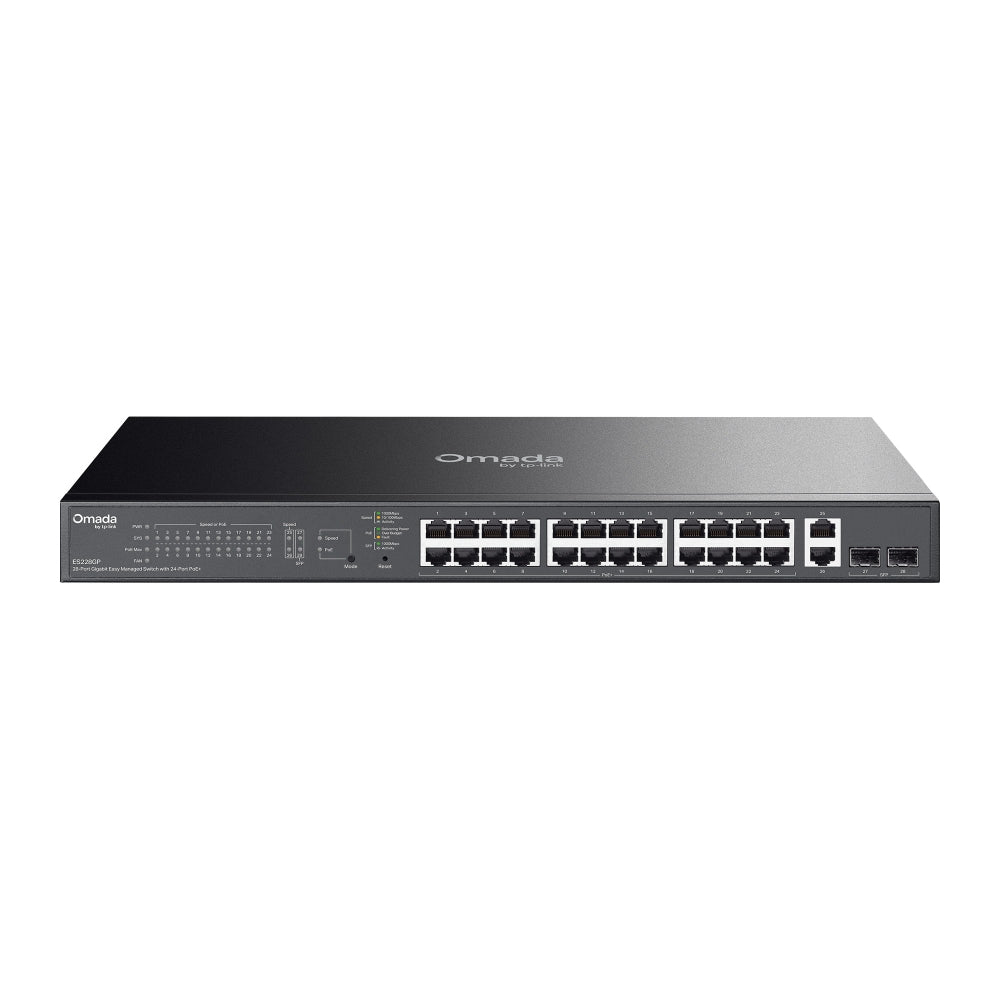 TP-LINK network switch Managed L2 Gigabit Ethernet (10/100/1000) Power over Ethernet (PoE) Black (ES228GP) - Cartouches Certifiees
