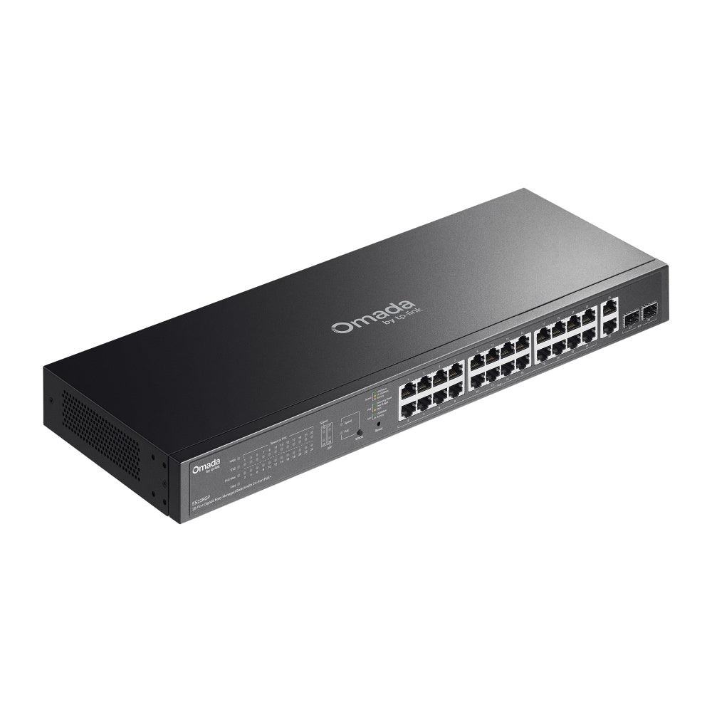 TP-LINK network switch Managed L2 Gigabit Ethernet (10/100/1000) Power over Ethernet (PoE) Black (ES228GP) - Cartouches Certifiees