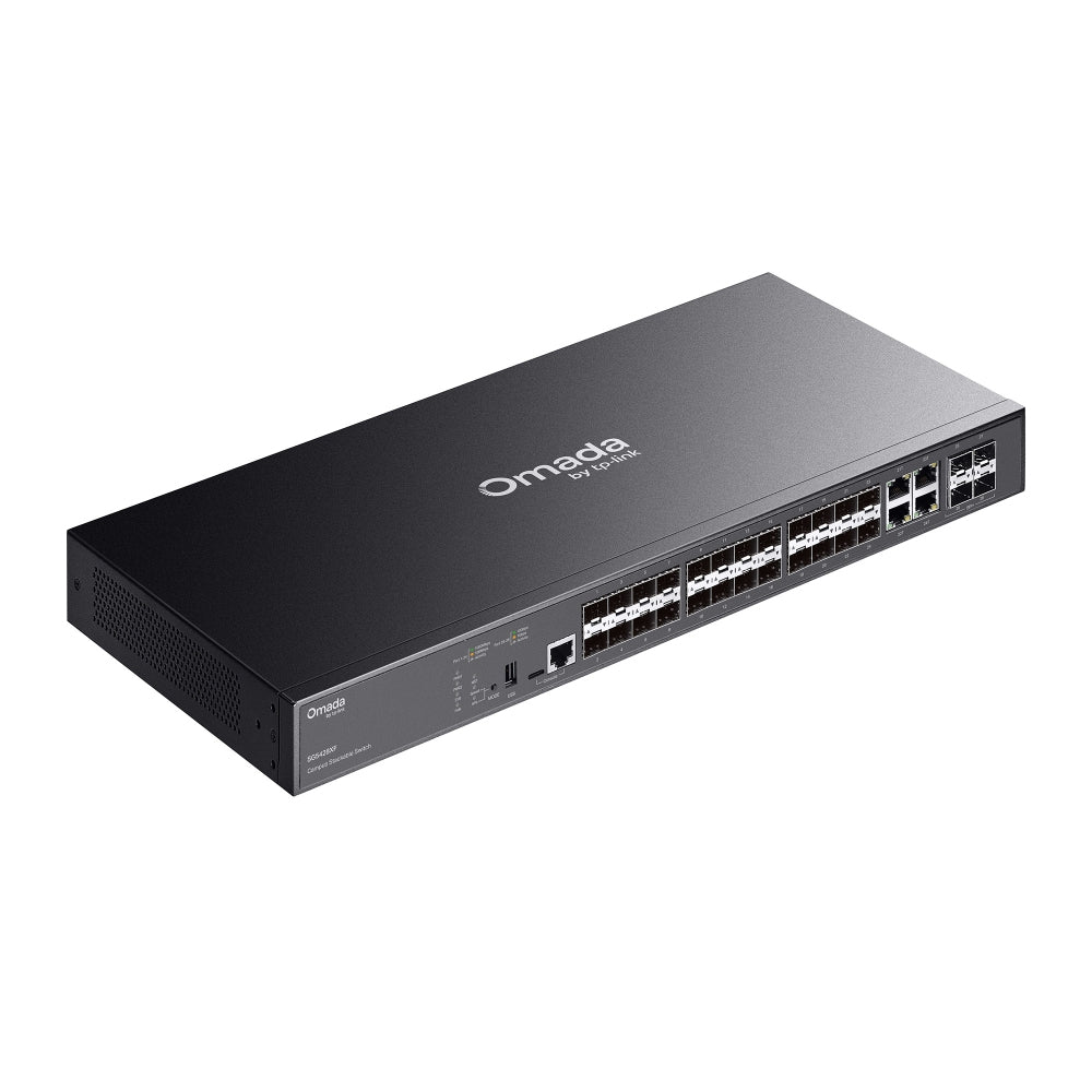 TP-LINK network switch Managed L3 Black (SG5428XF) - Cartouches Certifiees