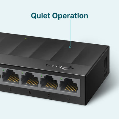 TP-LINK network switch Unmanaged Gigabit Ethernet (10/100/1000) Black (LS1008G) - Cartouches Certifiees