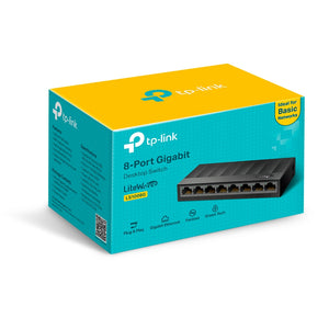 TP-LINK network switch Unmanaged Gigabit Ethernet (10/100/1000) Black (LS1008G) - Cartouches Certifiees