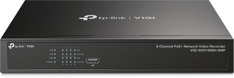 TP-LINK network video recorder Black (VIGI NVR1008H-8MP) - Cartouches Certifiees
