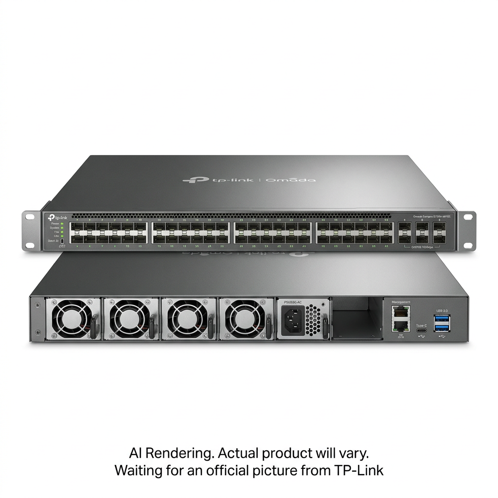 TP-LINK Omada Campus 48-Port 25G Stackable L3 Managed Aggregation/Core Switch with 8× 100G Slots (S7500-48Y8C) - Cartouches Certifiees