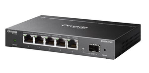 TP-LINK Omada network switch Managed L2 2.5G Ethernet (100/1000/2500) Desktop/Wall-Mounting Black (ES206X-M2) - Cartouches Certifiees