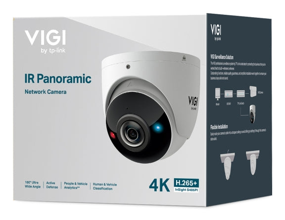 TP-LINK - PHYSICAL SECURITY TP-Link Turret IP security camera Outdoor 3840 x 2160 pixels Wall (INSIGHT S485PI) - Cartouches Certifiees