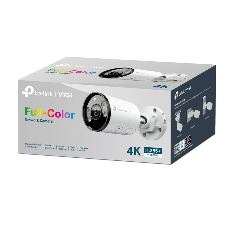 TP-LINK VIGI C385 Bullet IP security camera Outdoor 3840 x 2160 pixels Wall (VIGI-C385-4MM) - Cartouches Certifiees