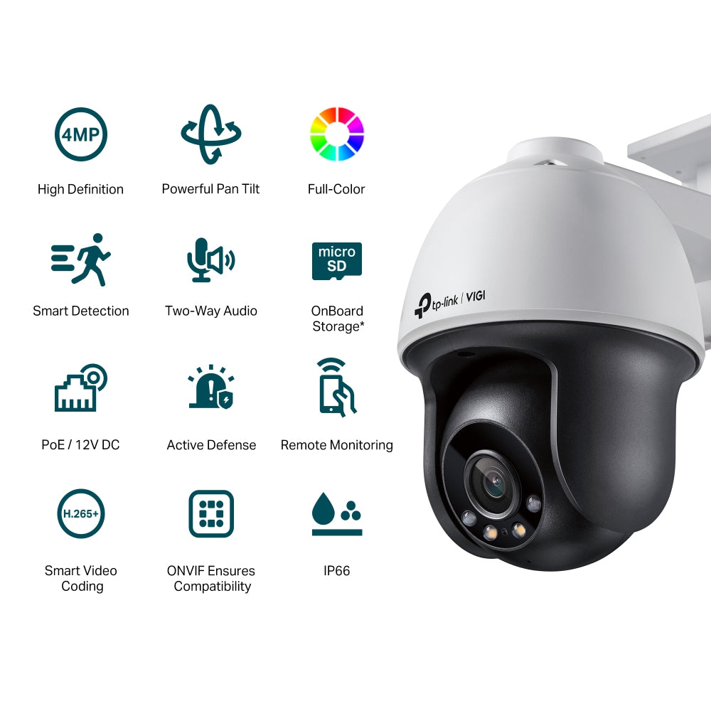 TP-LINK VIGI C540 Turret IP security camera Indoor & outdoor 2560 x 1440 pixels Ceiling/wall (VIGI C540(4MM)) - Cartouches Certifiees